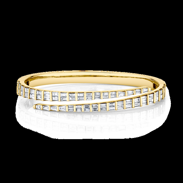 anita ko BAGUETTE DIAMOND COIL BRACELET