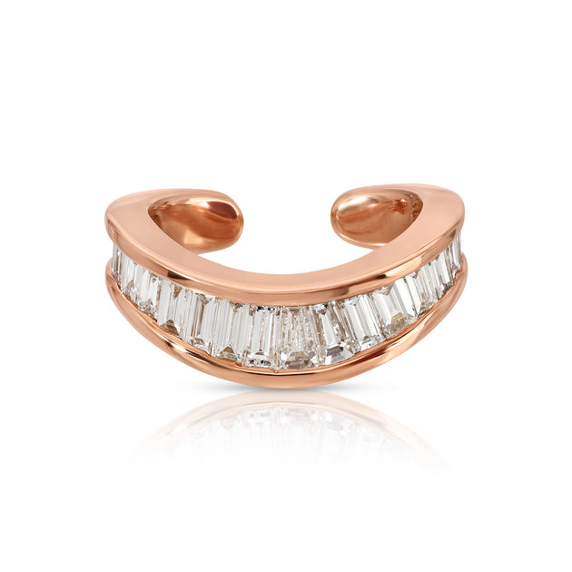 Anita Ko BAGUETTE DIAMOND CURVED EAR CUFF