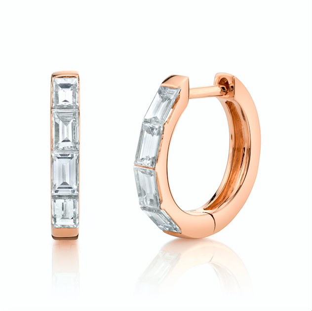 Anita Ko BAGUETTE DIAMOND HUGGIES