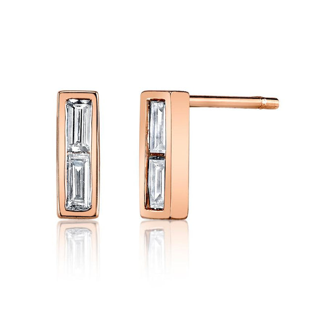 Anita Ko BAGUETTE DIAMOND STUDS