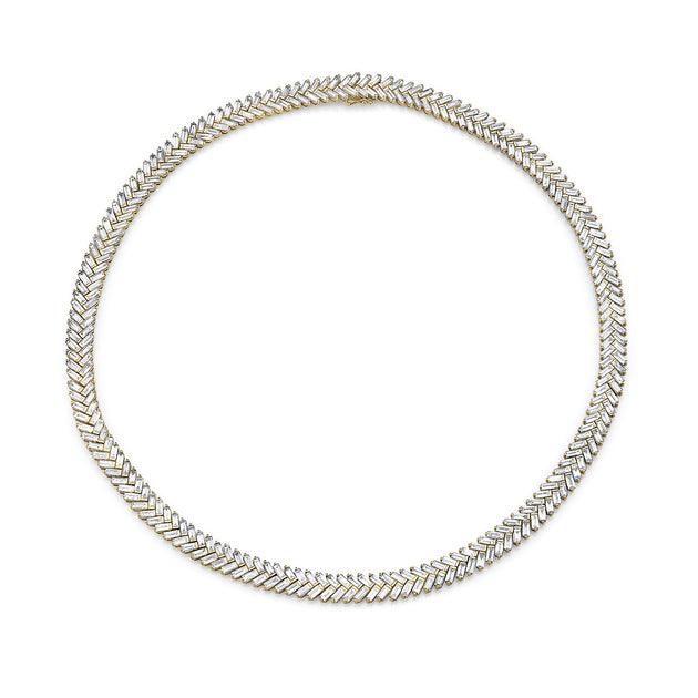Anita Ko BAGUETTE DIAMOND ZIPPER CHOKER