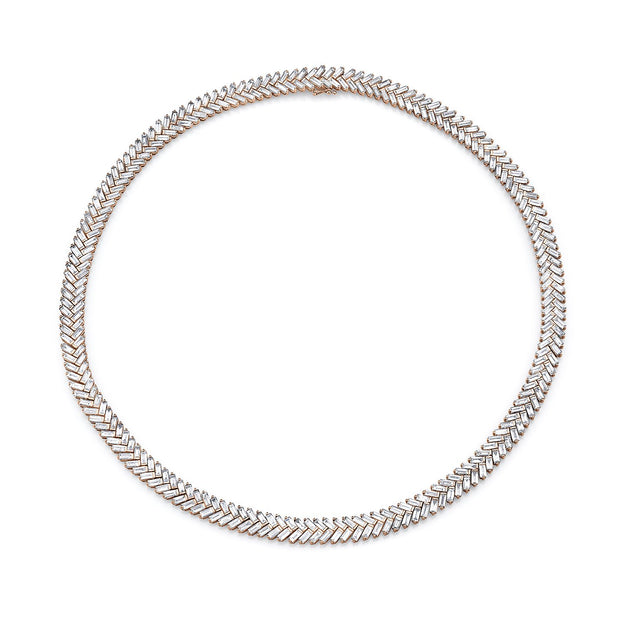 Anita Ko BAGUETTE DIAMOND ZIPPER CHOKER