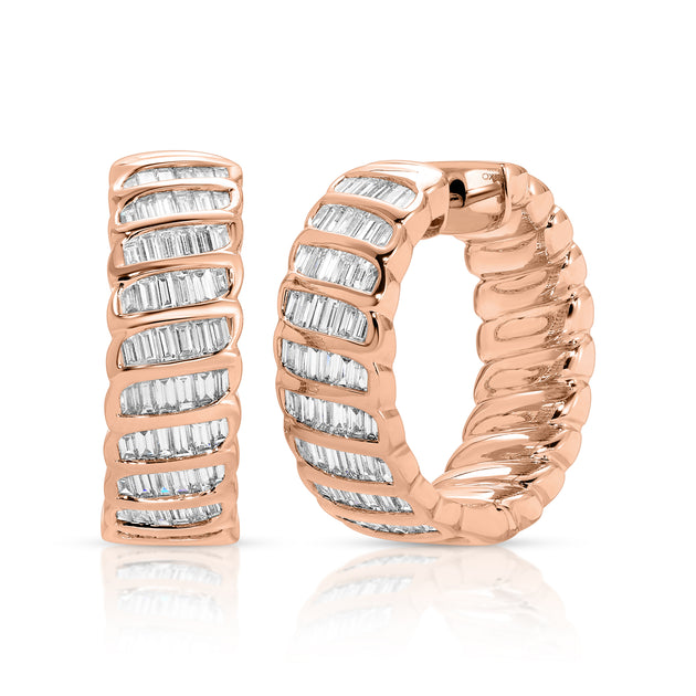 Anita Ko BAGUETTE DIAMOND ZOE HOOPS