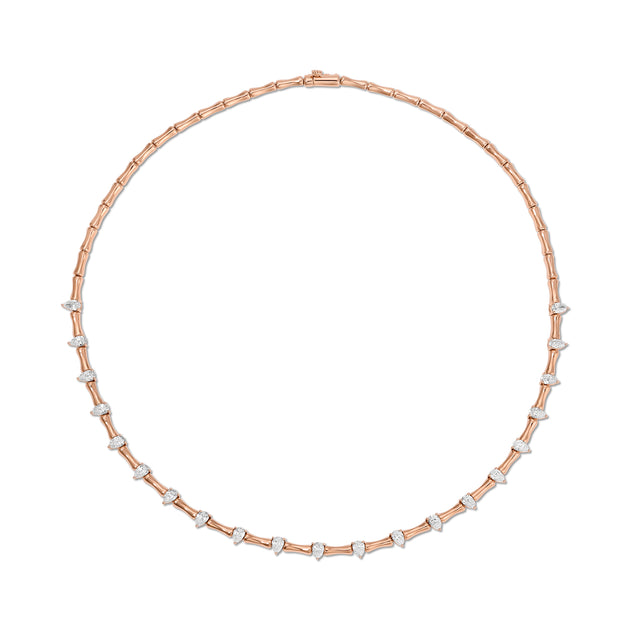 Anita Ko BAMBOO CHOKER WITH ROUND DIAMONDS