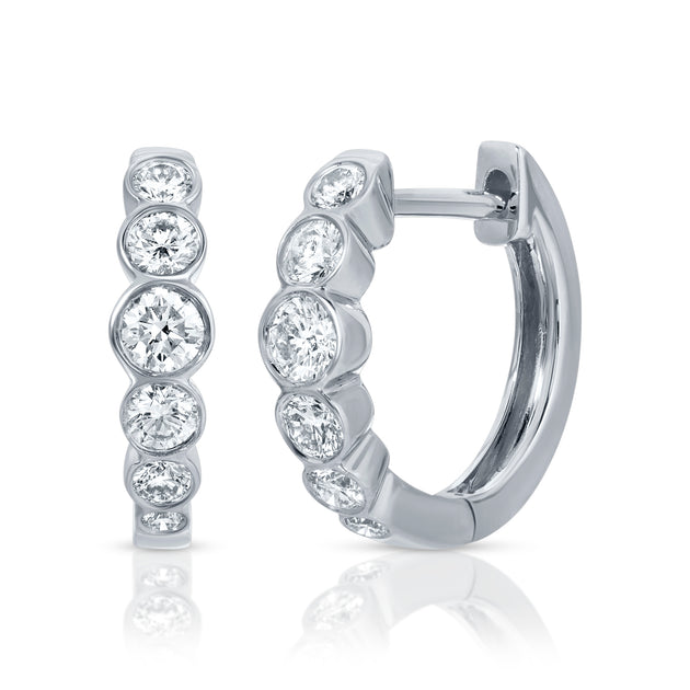 Anita Ko BEVERLY ROUND BEZELED DIAMOND HUGGIES