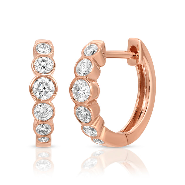 Anita Ko BEVERLY ROUND BEZELED DIAMOND HUGGIES