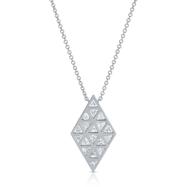 Anita Ko BEZELED DOUBLE TRILLLION PENDANT