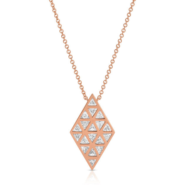 Anita Ko BEZELED DOUBLE TRILLLION PENDANT