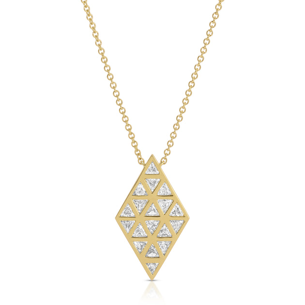 anita ko BEZELED DOUBLE TRILLLION PENDANT