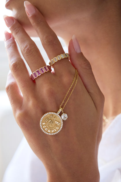 Anita Ko BEZELED EMERALD CUT PINK SAPPHIRE RING