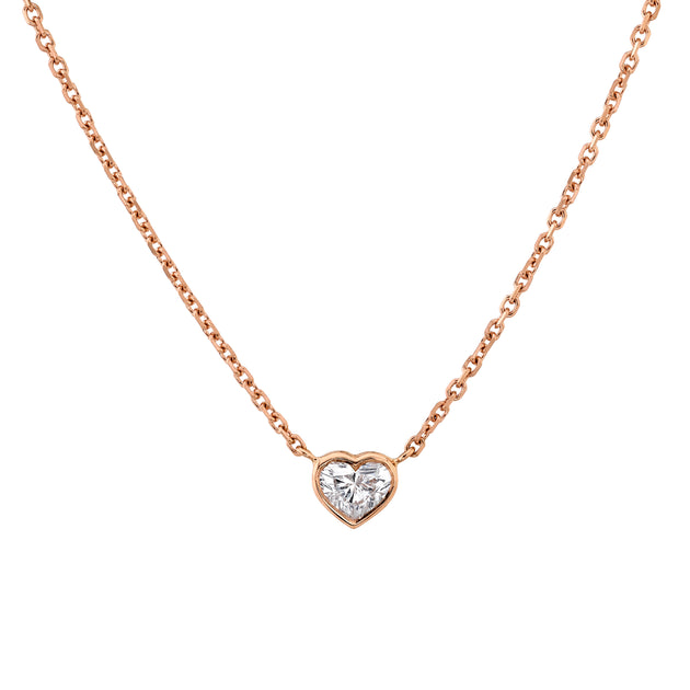Anita Ko BEZELED HEART DIAMOND PENDANT .30