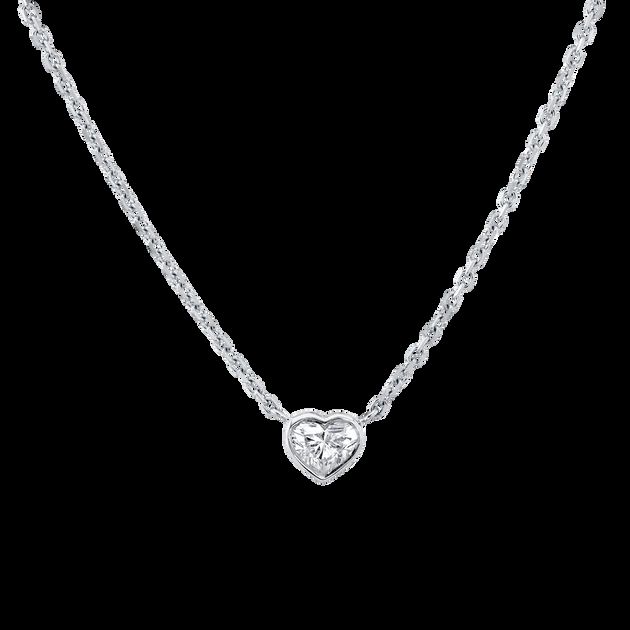 Anita Ko BEZELED HEART DIAMOND PENDANT .40