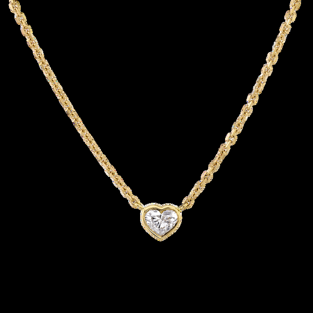 anita ko BEZELED HEART DIAMOND PENDANT .40