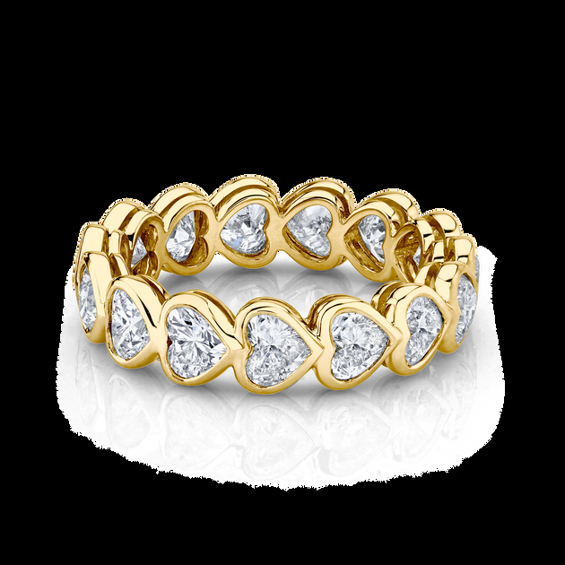 Anita Ko BEZELED HEART FULL DIAMOND ETERNITY BAND