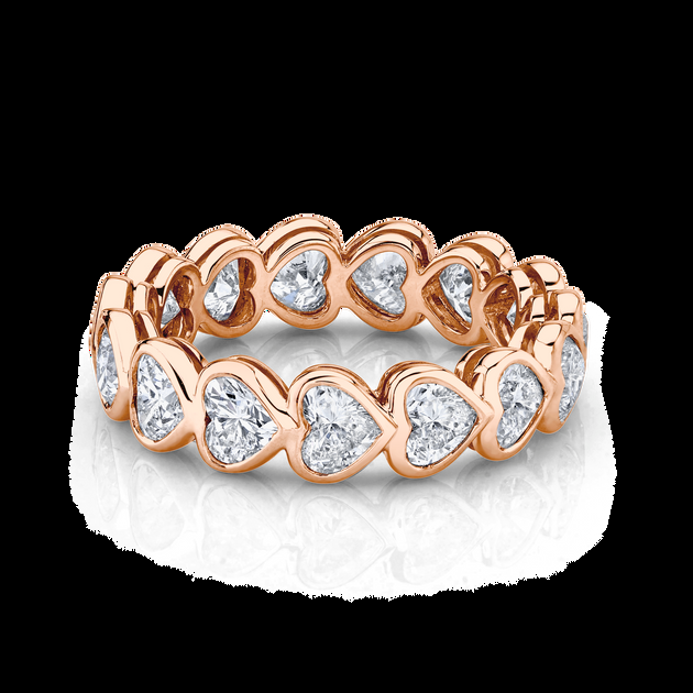 Anita Ko BEZELED HEART FULL DIAMOND ETERNITY BAND