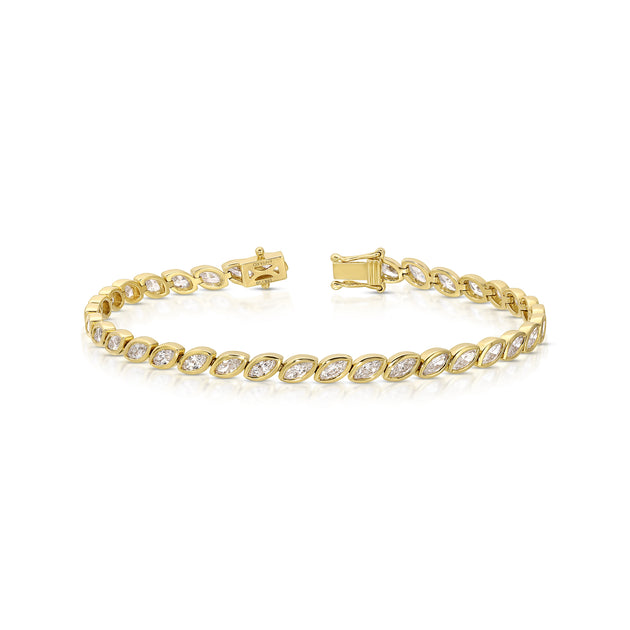 anita ko BEZELED MARQUISE DIAMOND BRACELET
