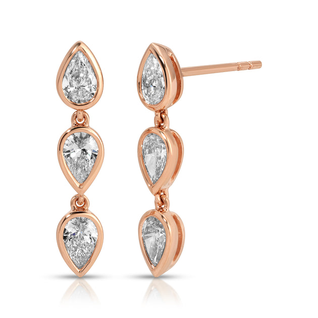 Anita Ko BEZELED PEAR DIAMOND ELODIE DROPS