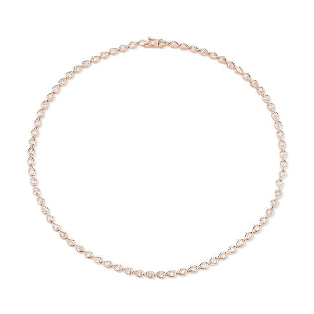 Anita Ko BEZELED PEAR SHAPED DIAMOND CHOKER