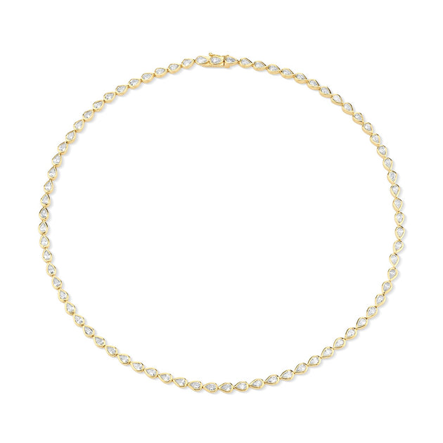 anita ko BEZELED PEAR SHAPED DIAMOND CHOKER