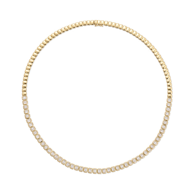 Anita Ko BEZELED RADIANT CUT DIAMOND CHOKER