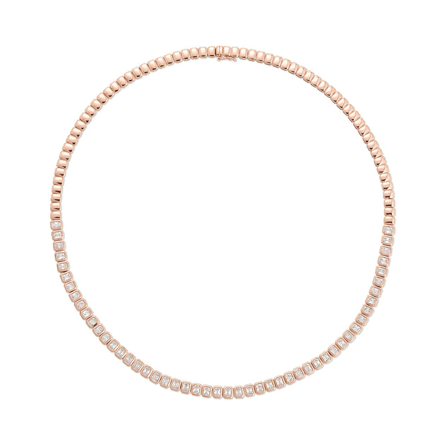 Anita Ko BEZELED RADIANT CUT DIAMOND CHOKER