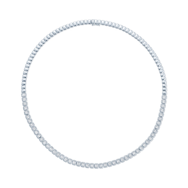 anita ko BEZELED RADIANT CUT DIAMOND CHOKER