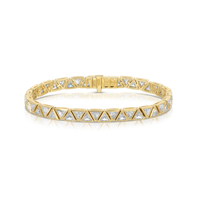 anita ko BEZELED TRILLION DIAMOND BRACELET