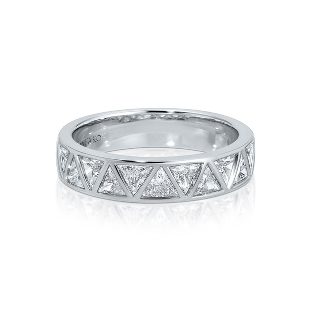 Anita Ko BEZELED TRILLION DIAMOND RING
