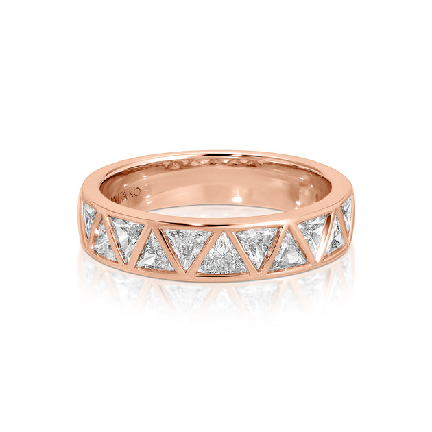 Anita Ko BEZELED TRILLION DIAMOND RING