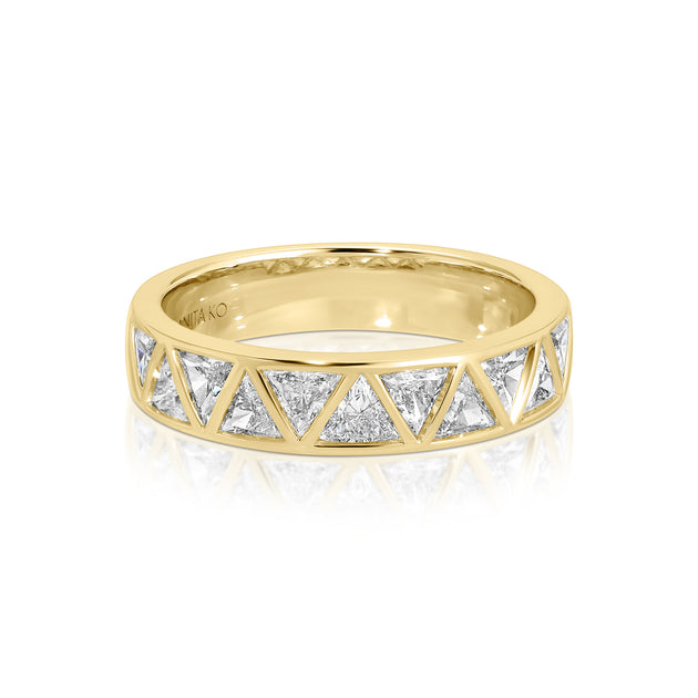 anita ko BEZELED TRILLION DIAMOND RING