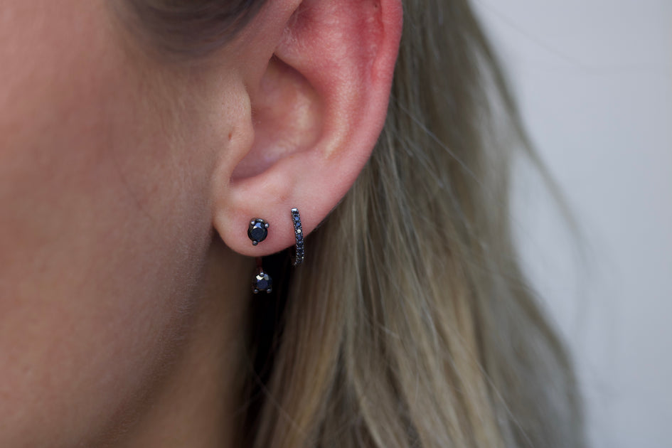 Anita Ko BLACK DIAMOND ORBIT EARRING