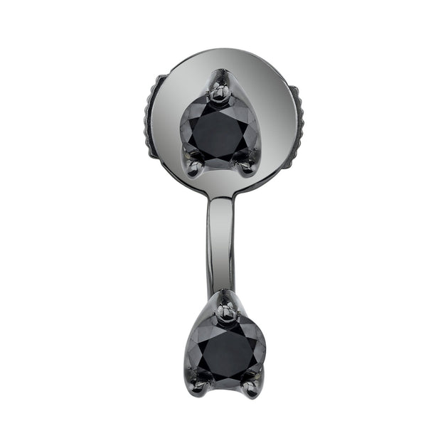 anita ko BLACK DIAMOND ORBIT EARRING