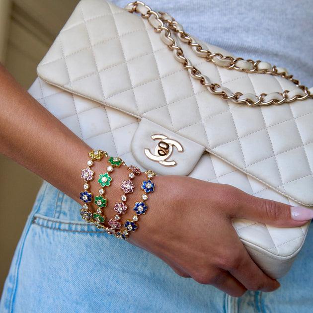 Anita Ko BLUE SAPPHIRE AND DIAMOND FLORA BRACELET