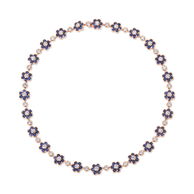 Anita Ko BLUE SAPPHIRE AND DIAMOND FLORA CHOKER