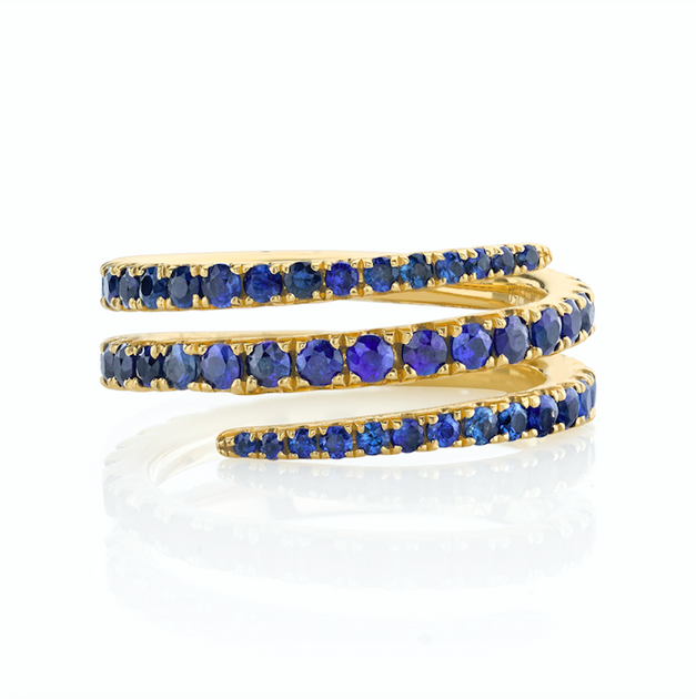 anita ko BLUE SAPPHIRE COIL RING