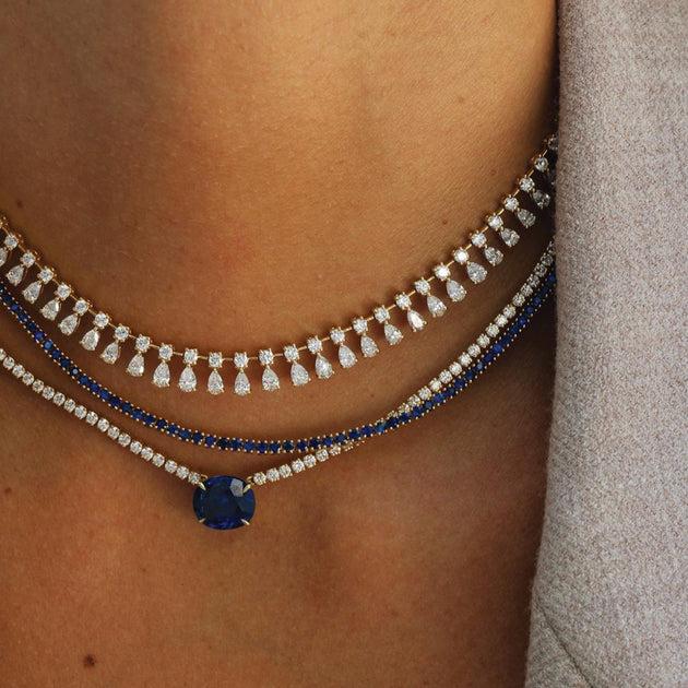 Anita Ko BLUE SAPPHIRE HEPBURN CHOKER 16
