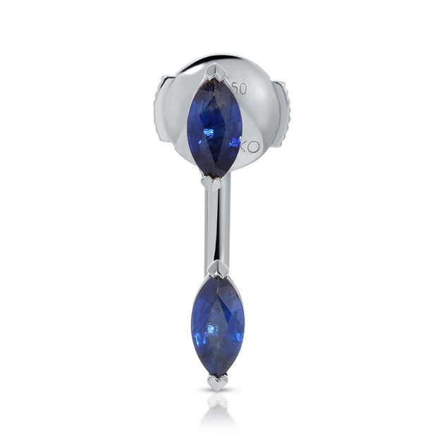 Anita Ko BLUE SAPPHIRE MARQUISE ORBIT EARRING