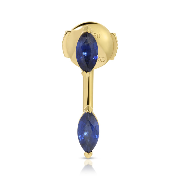 Anita Ko BLUE SAPPHIRE MARQUISE ORBIT EARRING