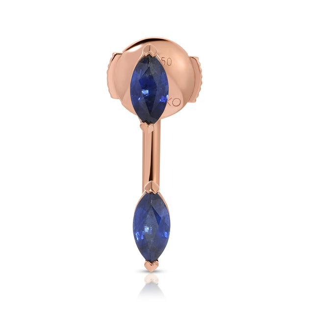 anita ko BLUE SAPPHIRE MARQUISE ORBIT EARRING