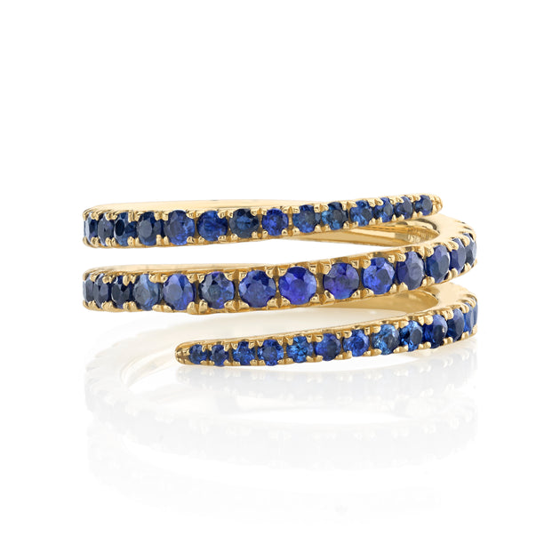 anita ko BLUE SAPPHIRE PINKY COIL RING