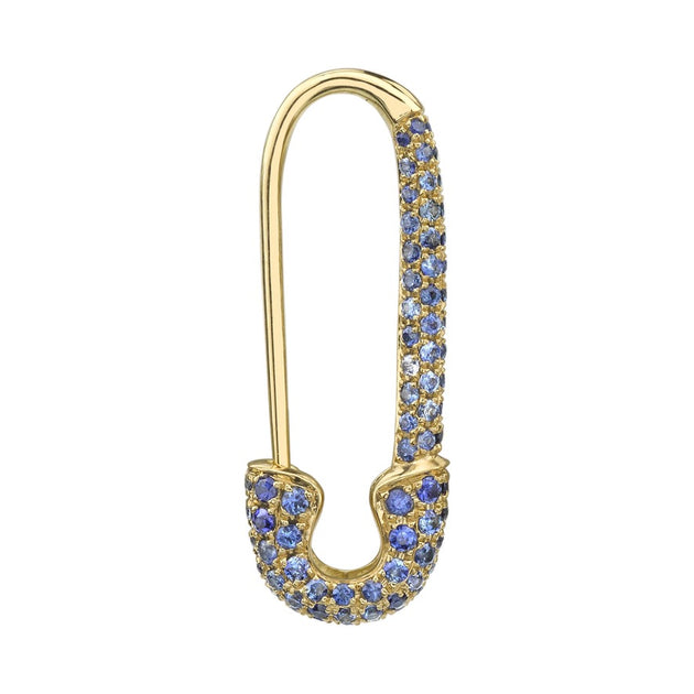 Anita Ko BLUE SAPPHIRE SAFETY PIN EARRING