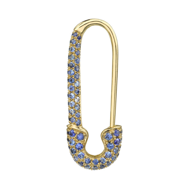 anita ko BLUE SAPPHIRE SAFETY PIN EARRING