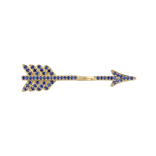 anita ko BLUE SAPPHIRE SINGLE ARROW EARRING