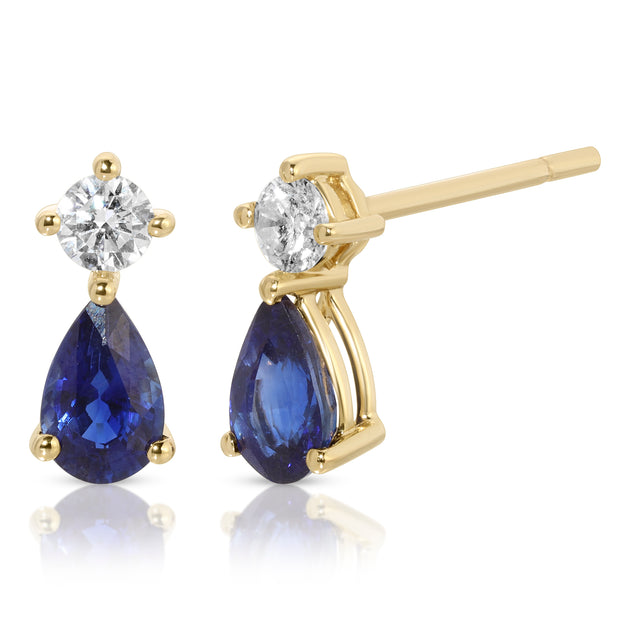 anita ko BLUE SAPPHIRE VIOLET STUD EARRINGS