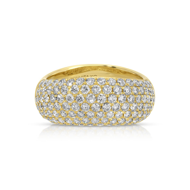 anita ko CELESTE DIAMOND WAVE RING