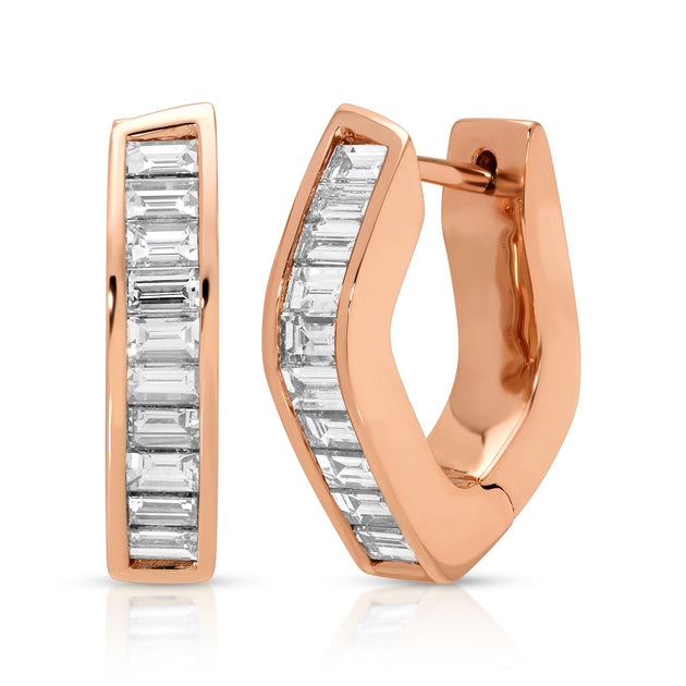 Anita Ko CLASSIC BAGUETTE DIAMOND GEORGIE HOOPS