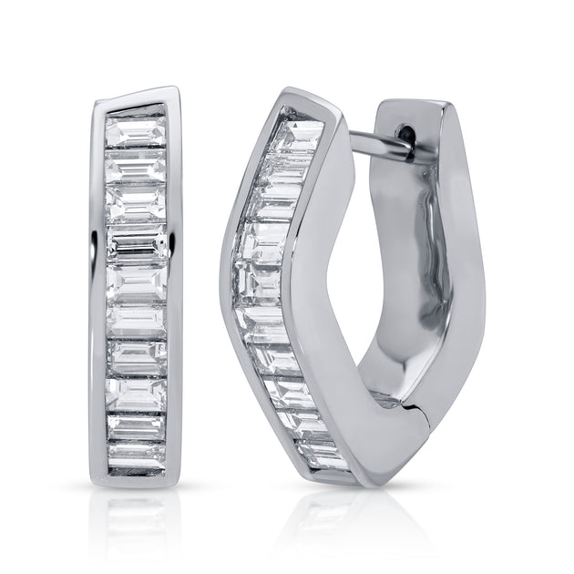 Anita Ko CLASSIC BAGUETTE DIAMOND GEORGIE HOOPS