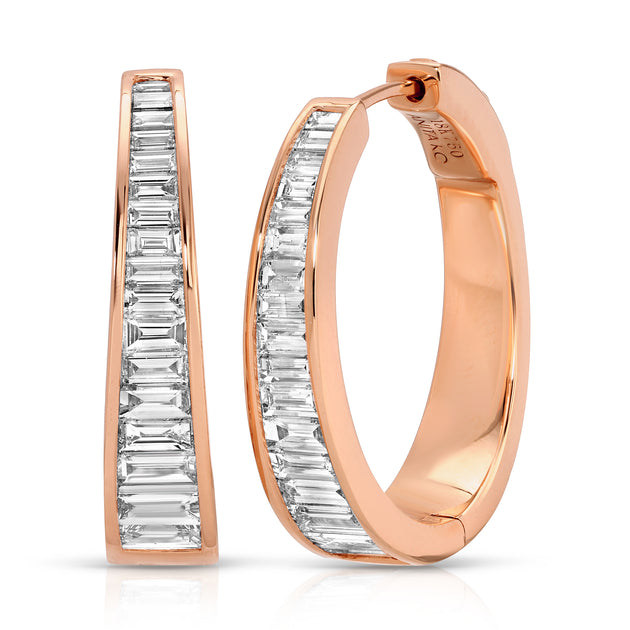 Anita Ko CLASSIC BAGUETTE DIAMOND MERYL HOOPS