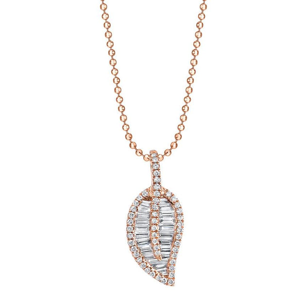 Anita Ko CLASSIC LEAF DIAMOND NECKLACE