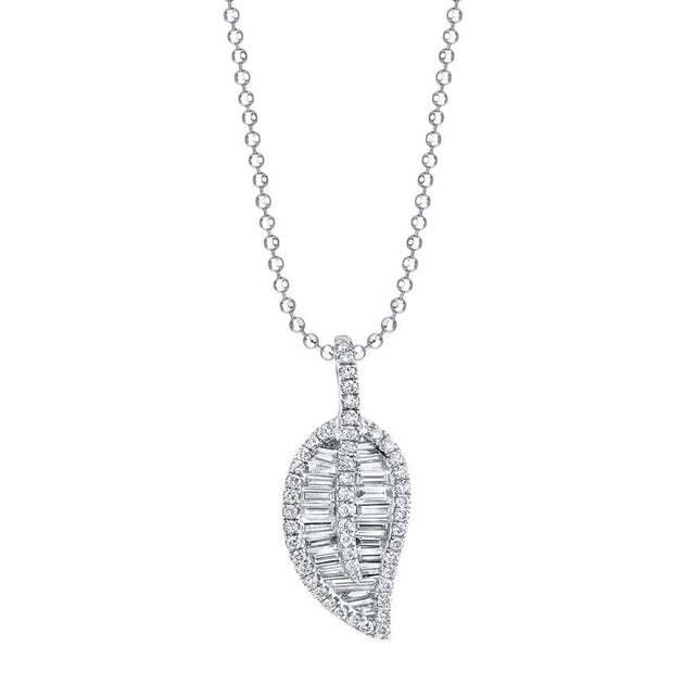 Anita Ko CLASSIC LEAF DIAMOND NECKLACE